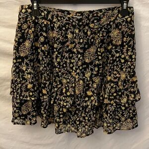 Boden: NWT Black Floral Skater Skirt- 8